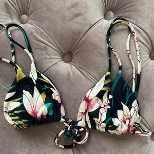 Roxy floral string bikini top